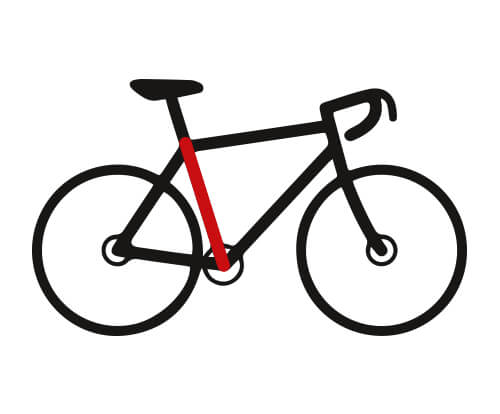Framehoogte fiets meten